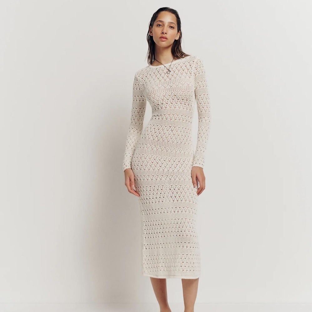 REFORMATION Castello Open Knit Dress size XL